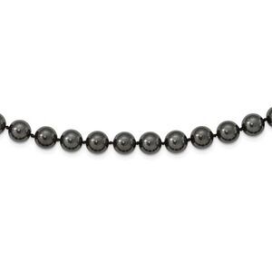 New Black Pearl Necklace, 18 inches long
